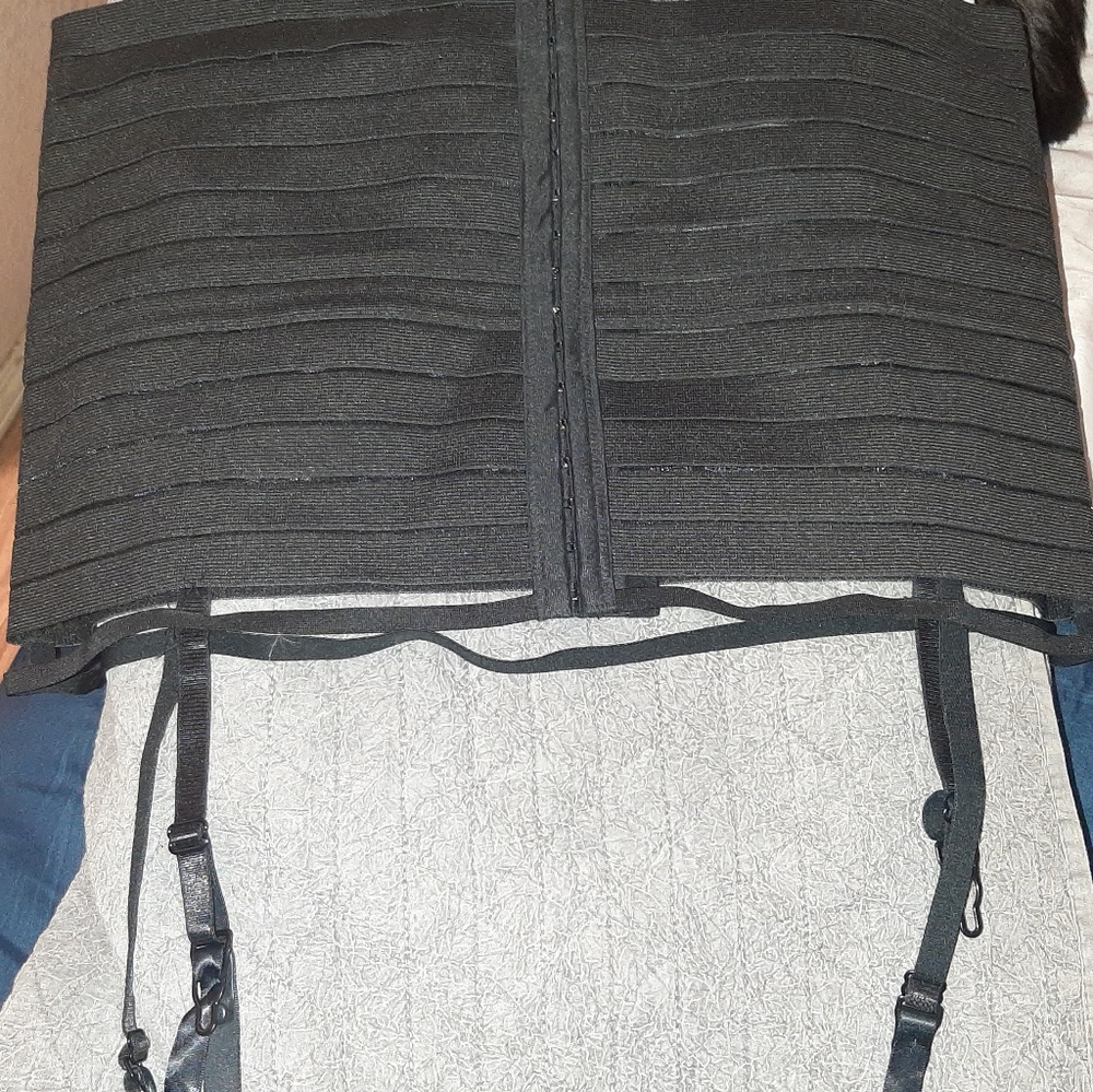 Hustler store bandage corset/garter belt